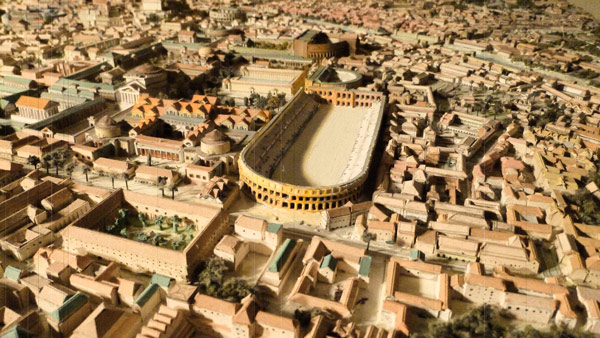the Domitian Stadium (Stadio di Domiziano) reconstruction Piazza Navona