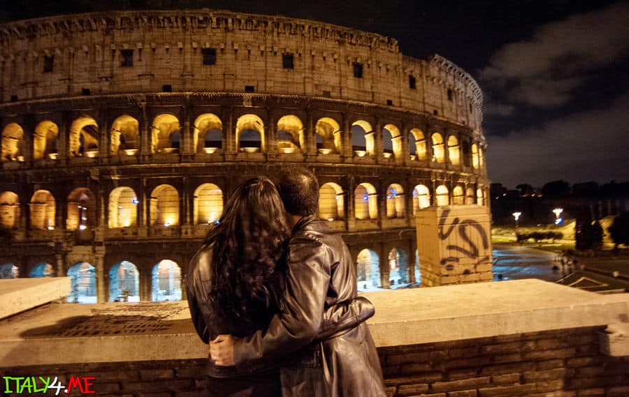 свадебное путешествие в Рим - фотосессия у Колизея
