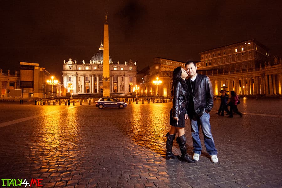 Ночной Рим - свадебное путешествие в Италию