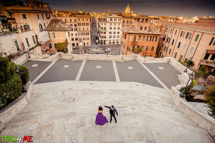 Испанская лестница в Риме - фотосессия в Италии