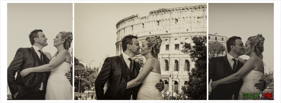 Красивая свадебная фотосессия в Риме