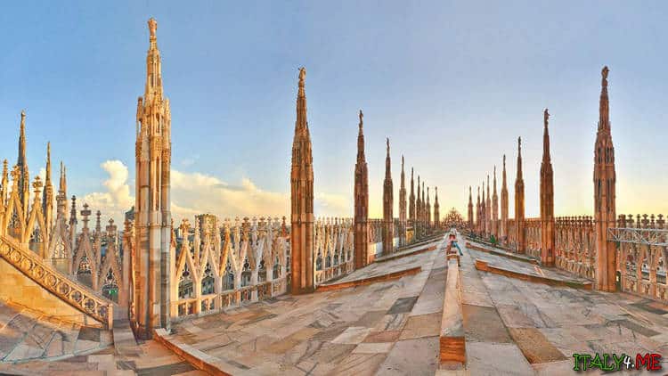 Собор Дуомо в Милане обзорная площадка на крыше