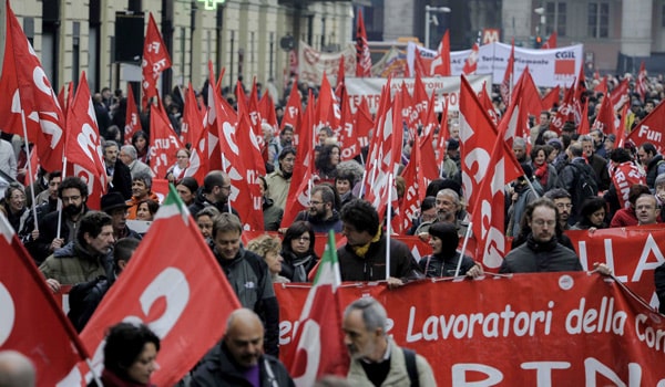 Забастовка в Италии