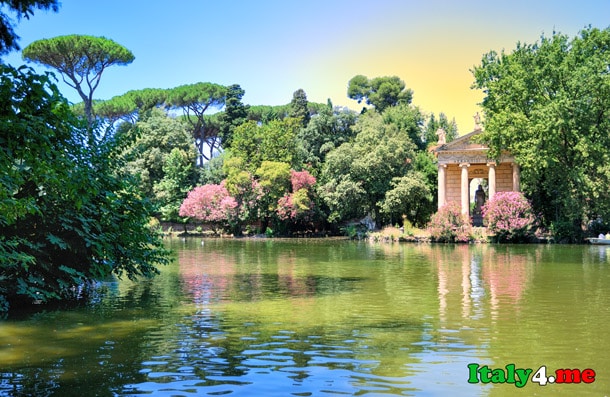 вилла Боргезе парк в Риме 