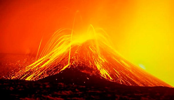 вулкан Этна извержение