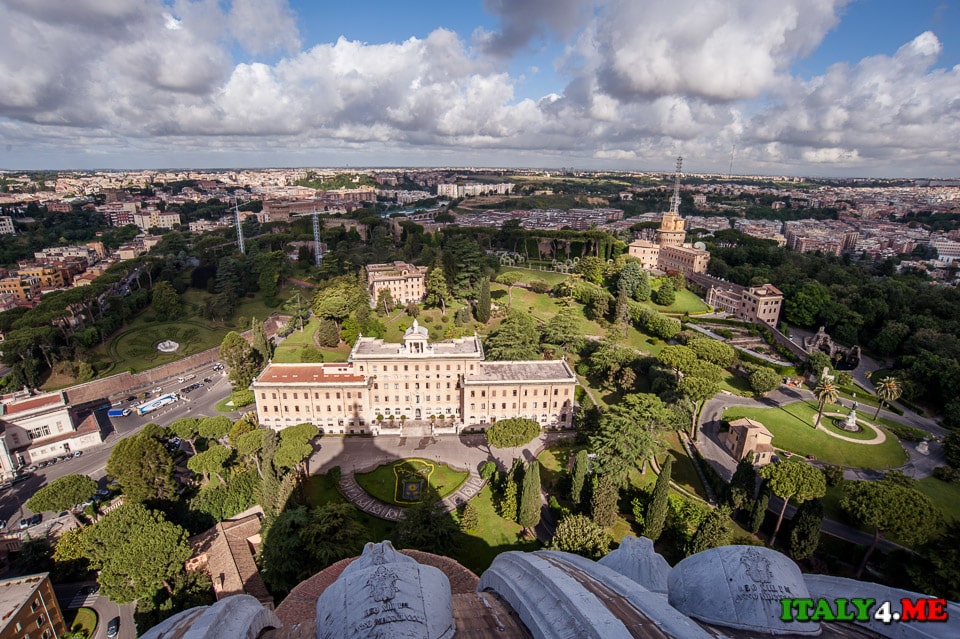 Лучший вид на Рим открывается именно с крыши собора Святого Петра