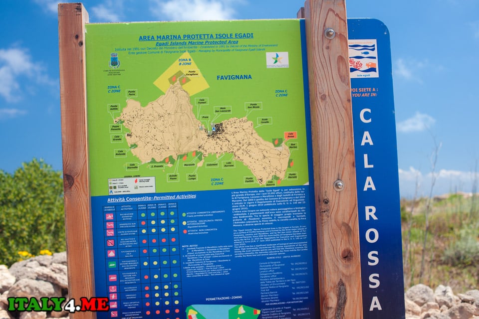 туристическая карта Остров Фавиньяна