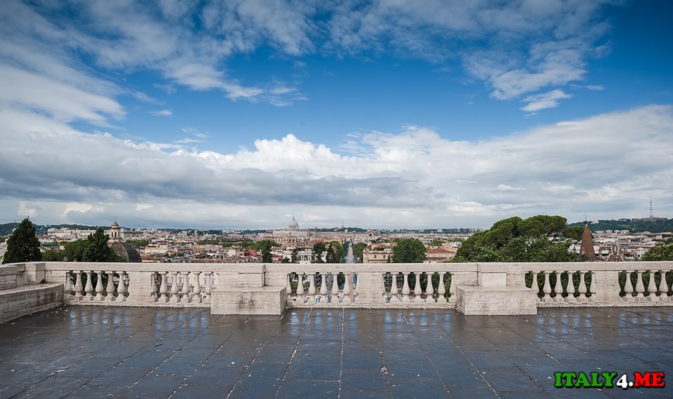 Смотровая площадка в Риме на вилла Боргезе