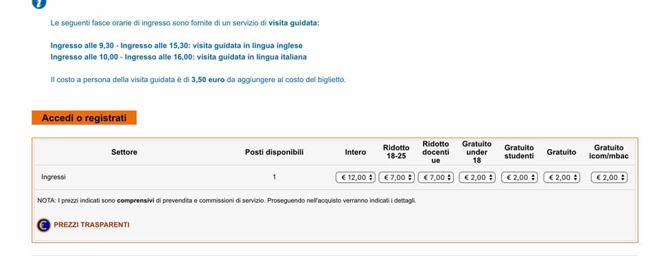 Цена билетов Фреска Тайная Вечеря в церкви Санта-Мария-делле-Грацие в Милане