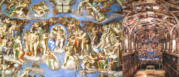 фреска Микеланджело Страшный суд в Ватикане