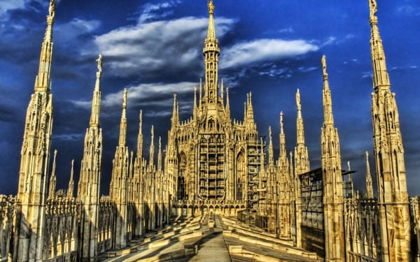 Кафедральный собор в Милане обзорная площадка
