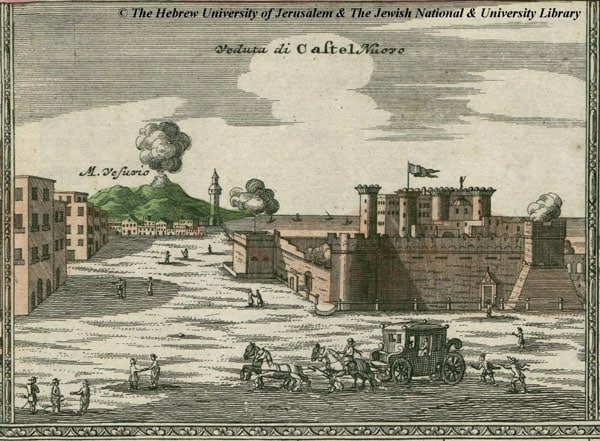 Кастель Нуово на старых картах XVIII века