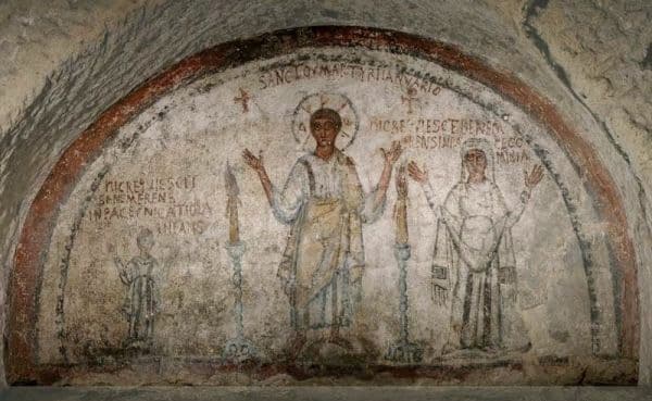 Катакомбы Неаполя - Сан-Дженнаро фреска