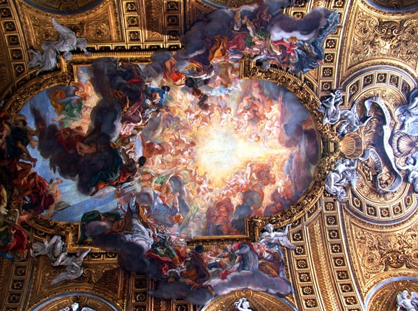 Церковь Джезу в Риме - Фреска "Триумф имени Иисуса"