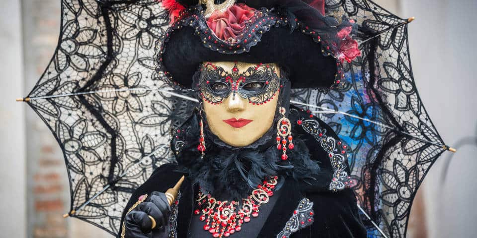 Маска Венецианская дама для карнавала
