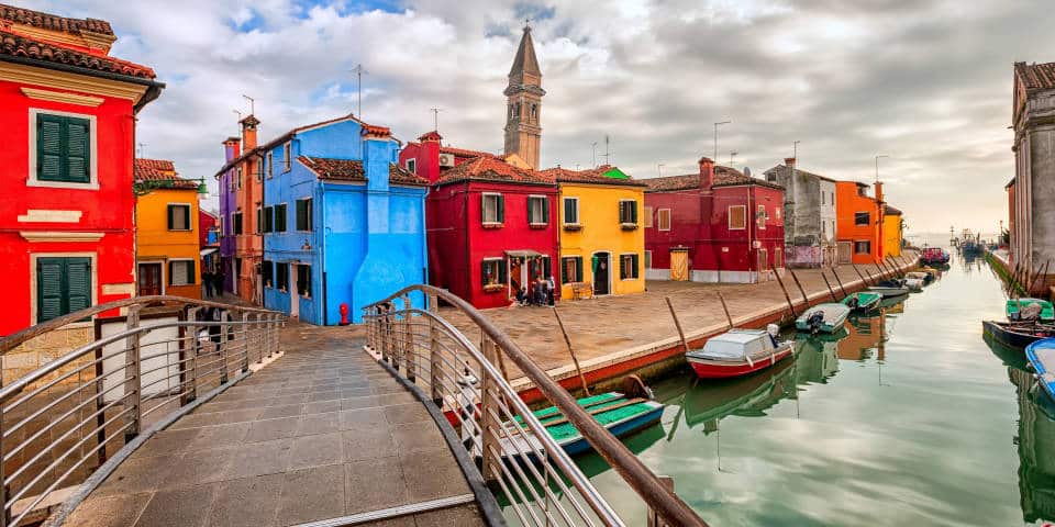 Яркие домики Бурано (Венеция)
