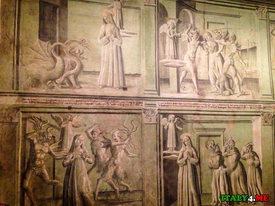 волшебные фрески 15 века с испытаниями святой Франчески римской