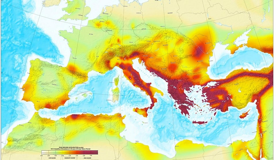 Районы Италии, наиболее подверженные землетрясениям