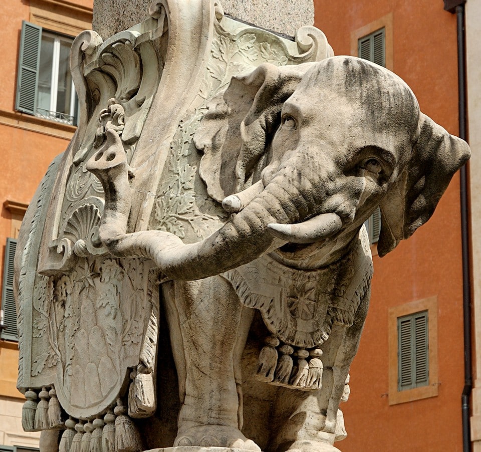 Elephant sculpture by Bernini in Rome