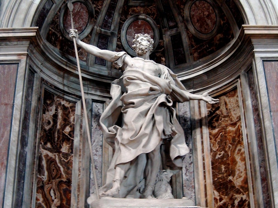 Sculpture of Saint Longinus in the Vatican by Bernini