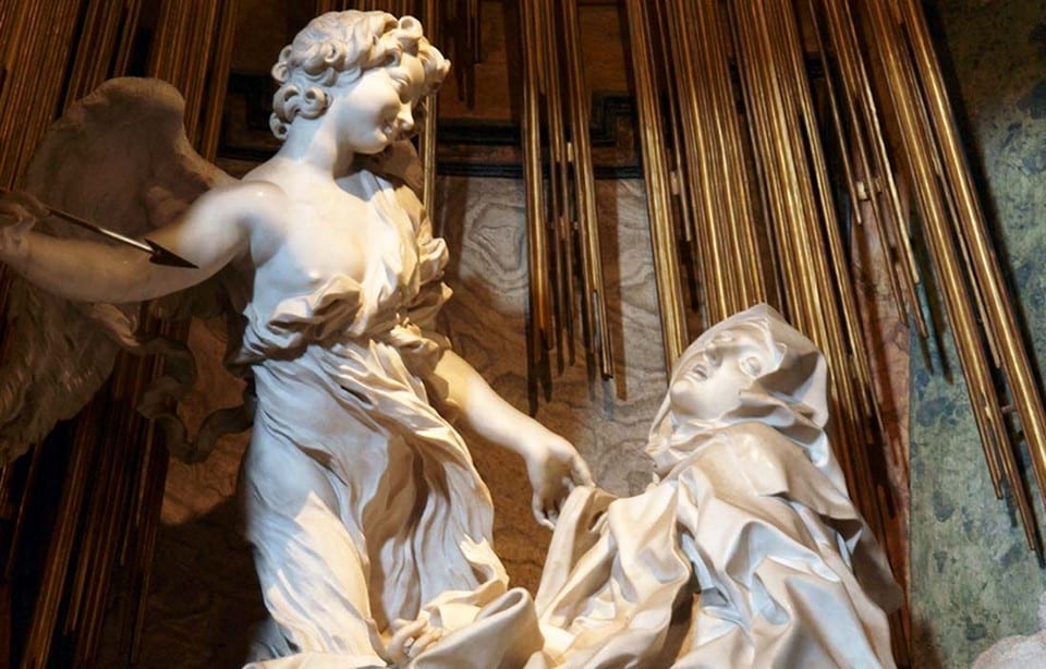 Ecstasy of Saint Teresa sculpture by Bernini