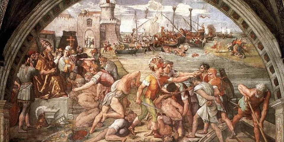 Fresco "The Meeting of Leo I the Great with Attila" by Rafael Santi
