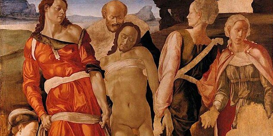 The Entombment painting by Michelangelo