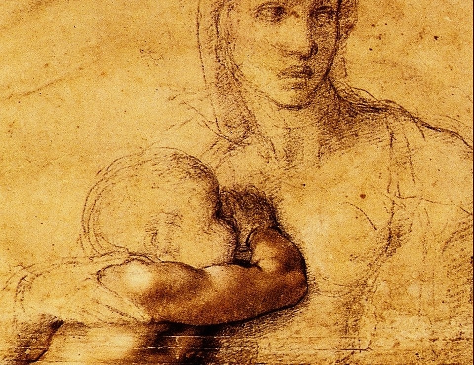 Sketch of Michelangelo's Madonna and Child