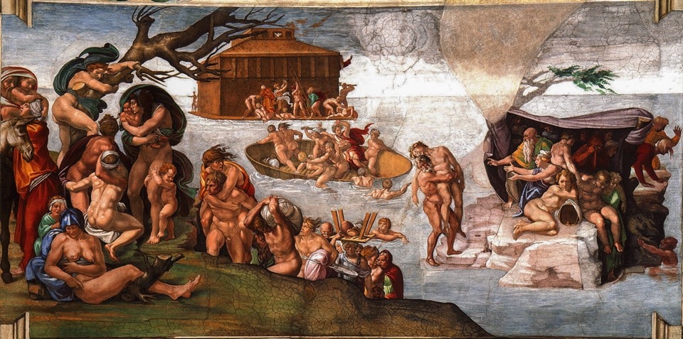 Deluge fresco by Michelangelo