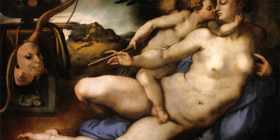 Cardboard "Venus and Cupid" by Michelangelo