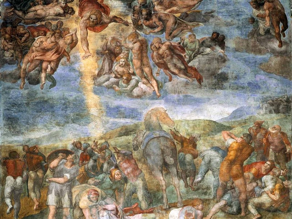 Fresco Conversion of the Apostle Paul by Michelangelo