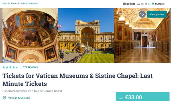 Билеты в музеи Ватикана за 33 евро можно купить за несколько дней до визита