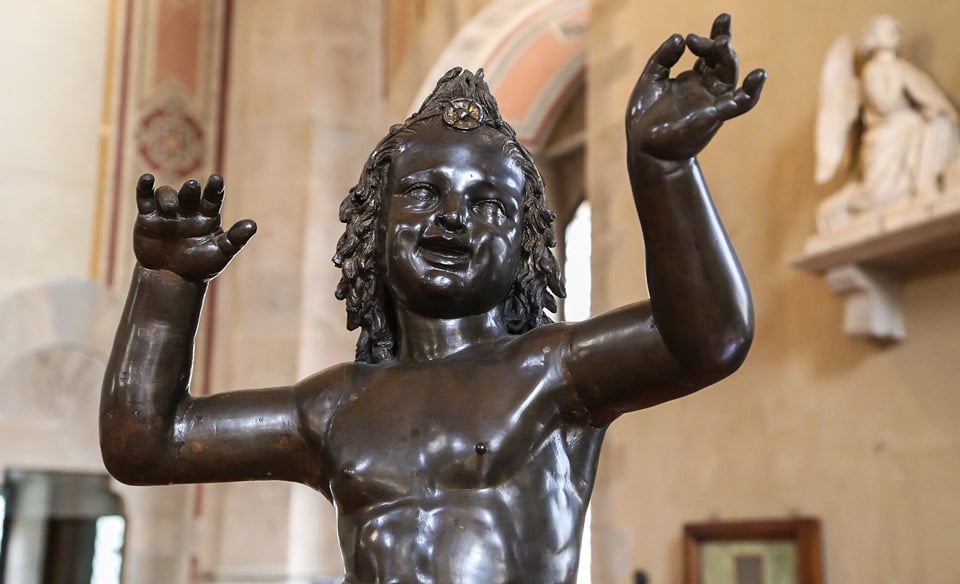 Метровая статуя бронзовый танцующий Атис (Амур) Донателло