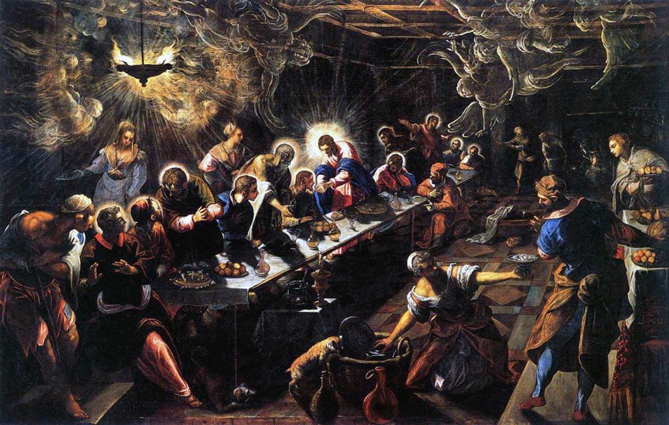 «Тайная вечеря» Тинторетто церковь Сан-Джорджо Маджоре в Венеции