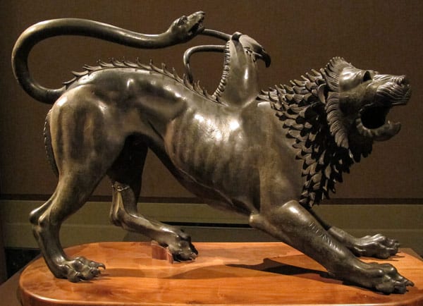Химера из Ареццо бронзовая скульптура V век до нашей эры