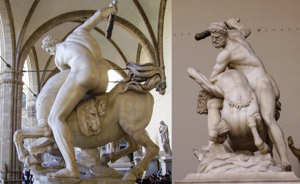 Статуя Геркулес, победивший Какуса в лоджии Ланци, Флоренция