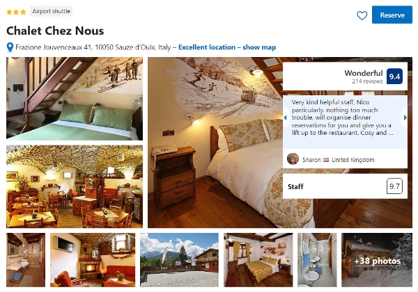 3 star Hotel in Sauze d'Oulx Chalet Chez Nous