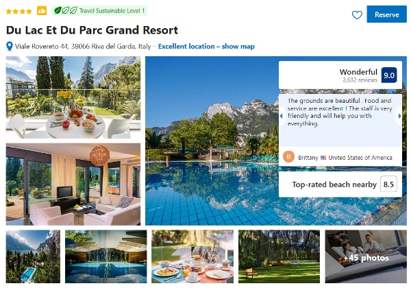 4-Star Hotel in Riva del Garda Du Lac Et Du Parc Grand Resort