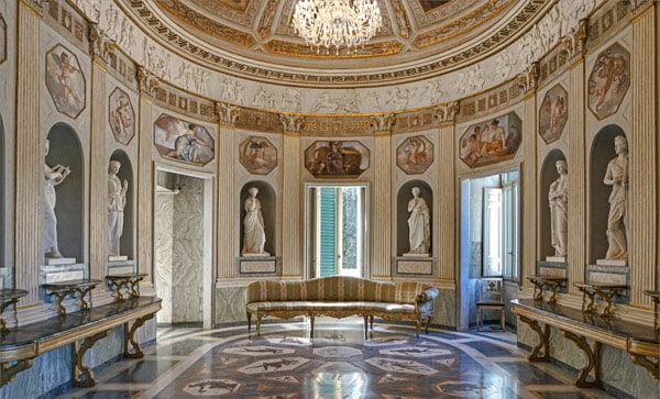 Интерьер Casino Nobile на вилла Торлония в Риме