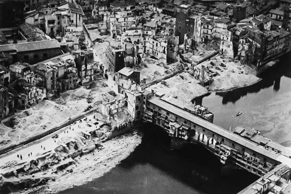 Мост Понте Веккьо во время второй мировой войны