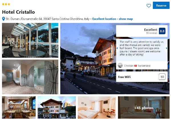 3-Star Hotel in Val Gardena Cristallo