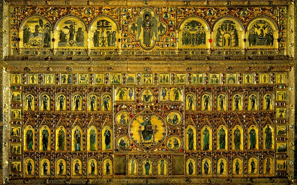 Пала д'Оро золотой Алтарь Венеция Архангел Михаил и эпизоды жизни Христа
