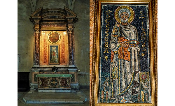 мозаика VII века с изображением святого Себастьяна базилика Сан-Пьетро-ин-Винколи в Риме