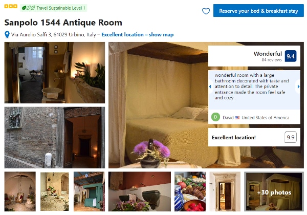 Apartments in Urbino Sanpolo 1544 Antique Room on booking Sanpolo 1544 Antique Room, apartment in Urbino